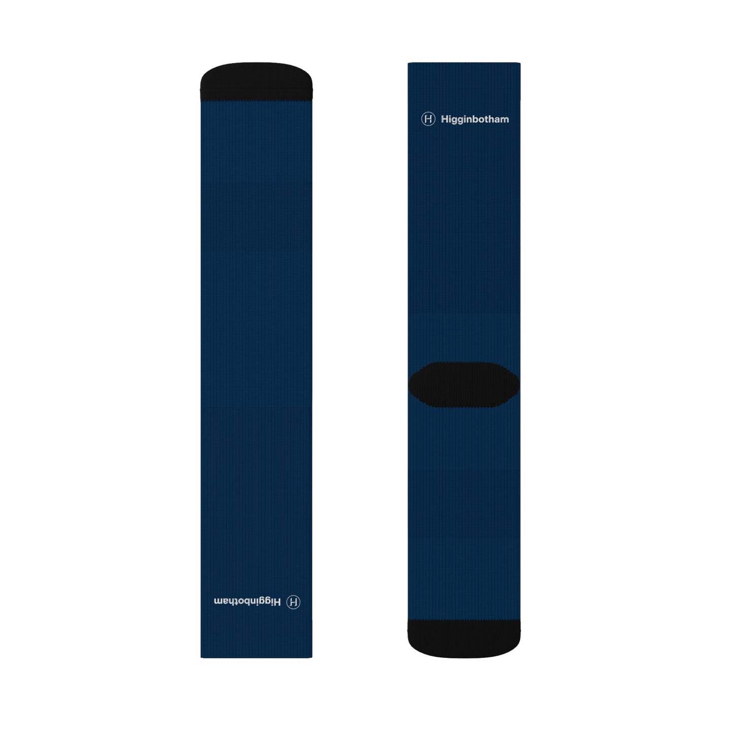 Navy Sublimation Crew Socks — Custom All-Over Print Athletic Socks