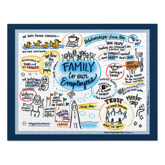 Family to Our Employees Illustrated Jigsaw Puzzle with Tin