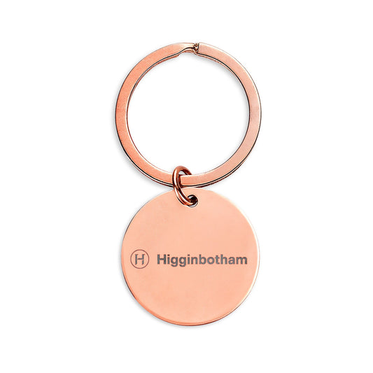 Higg Values- Engravable Stainless Steel Round Keychain