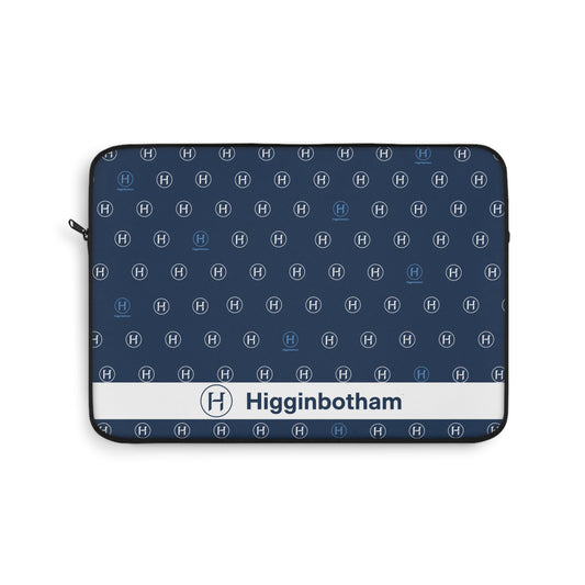 Monogrammed Navy Pattern Laptop Sleeve