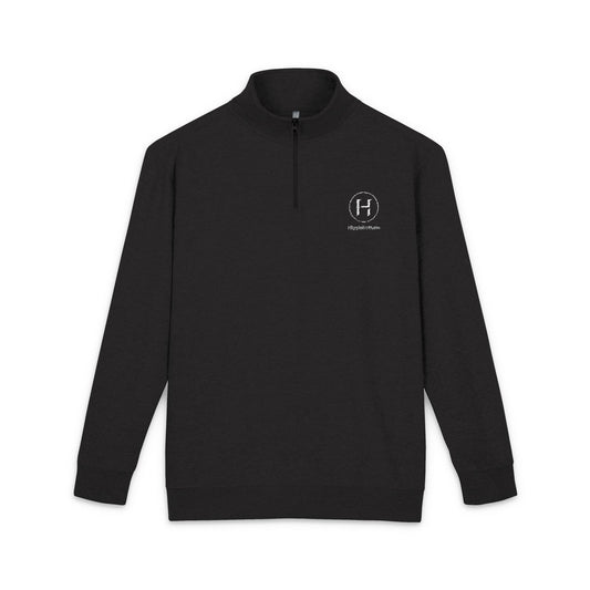 Embroidered Compass Quarter-Zip Fleece Pullover