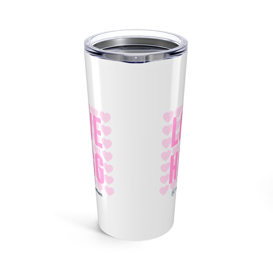 Double Sided 20oz Pink Heart and Higg Logo Tumbler — Seasonal Item