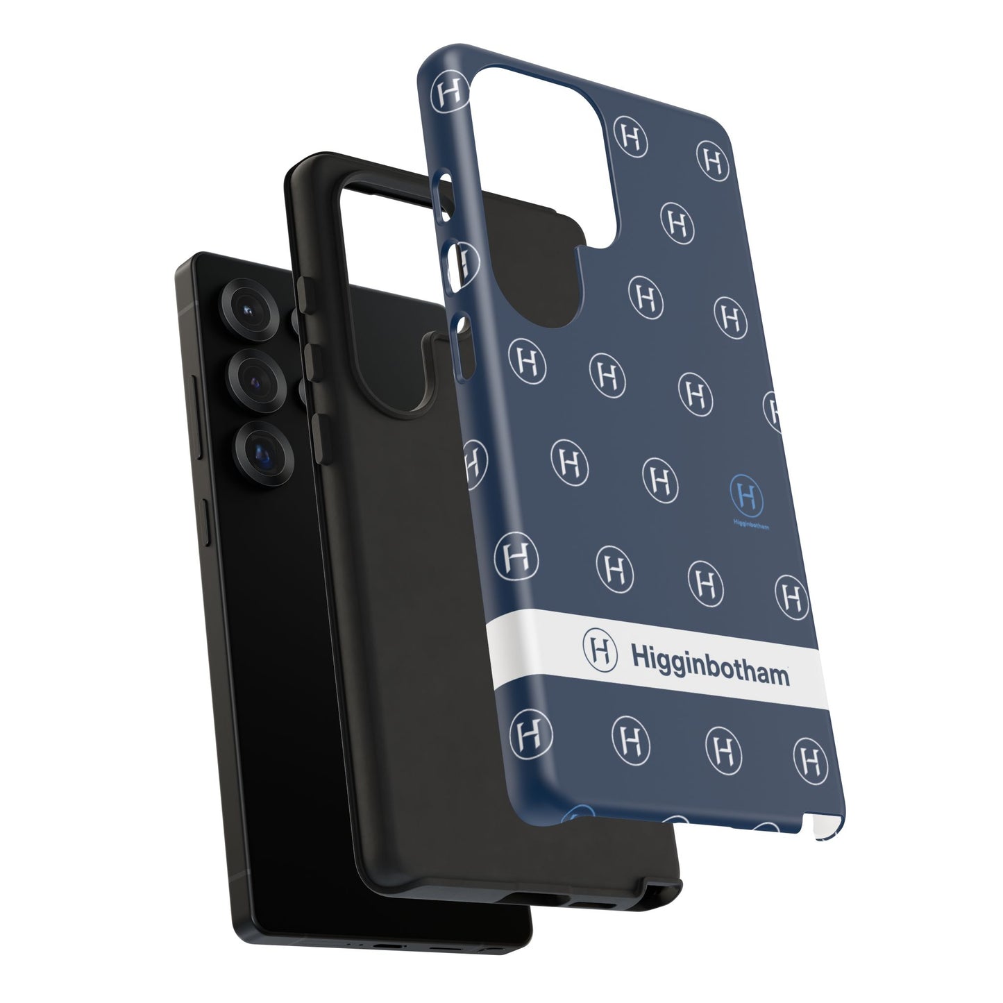 Navy Monogram Tough Phone Case — Shielded Slim Protective Cover