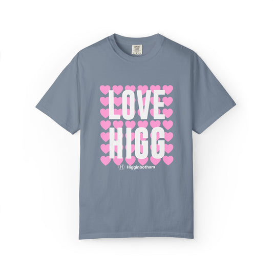 Love Higg T-Shirt — Pink Heart Graphic Tee