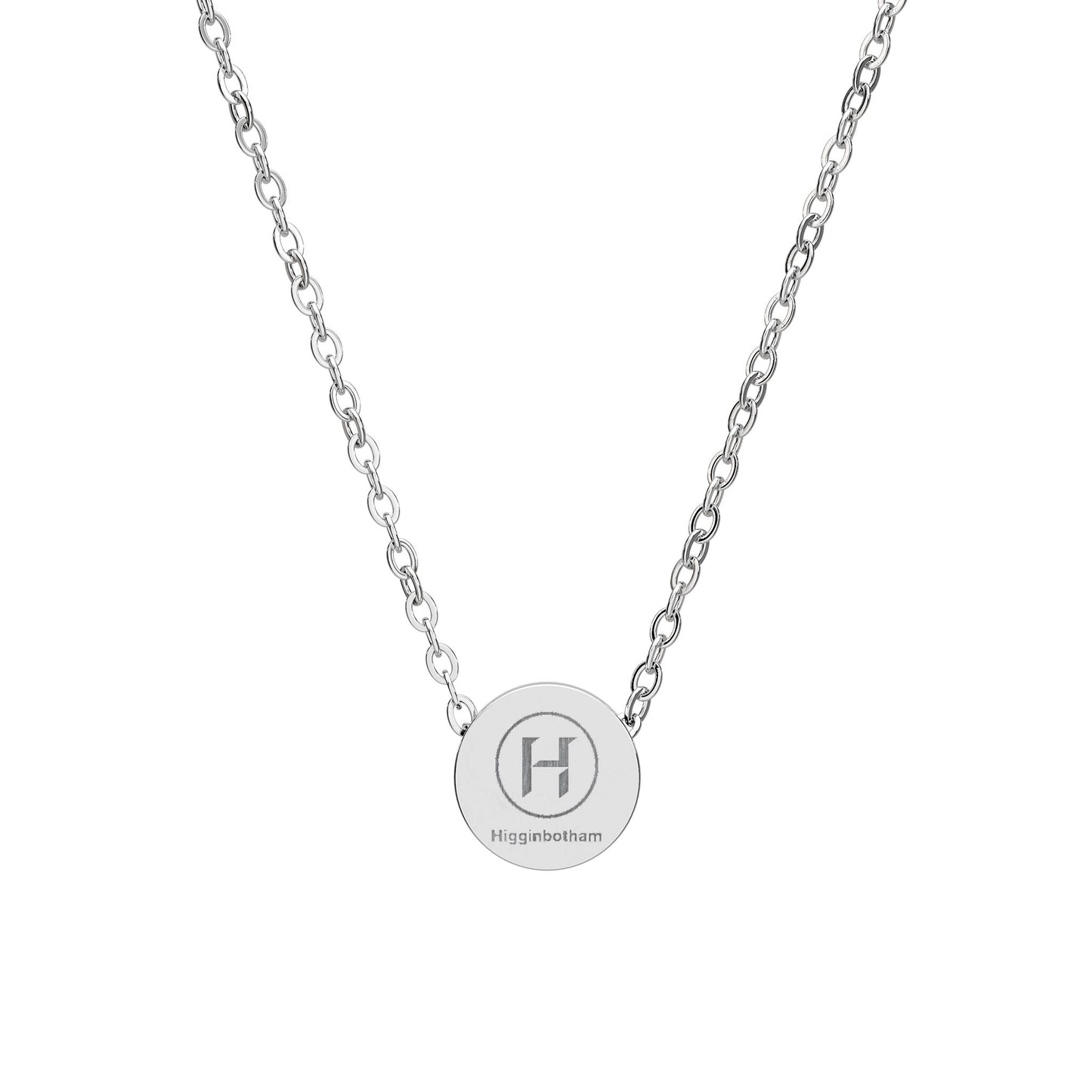 Engraved Mini Circle Necklace