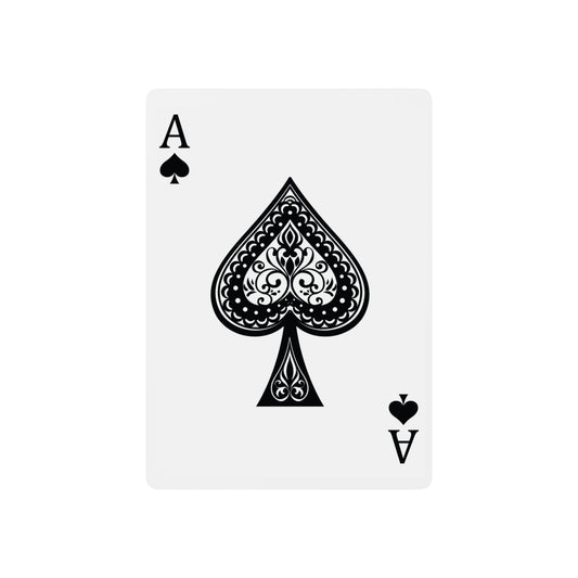 Classic Ace Spade Poker Playing Cards – Navy Monogram Back
