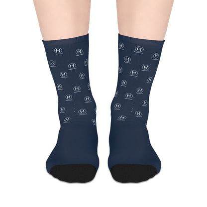 Navy Sublimated Mid-Length Socks