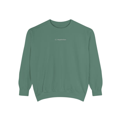 Comfort Colors Sweatshirt — Garment-Dyed Crewneck with Embroidery
