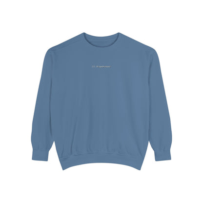 Comfort Colors Sweatshirt — Garment-Dyed Crewneck with Embroidery
