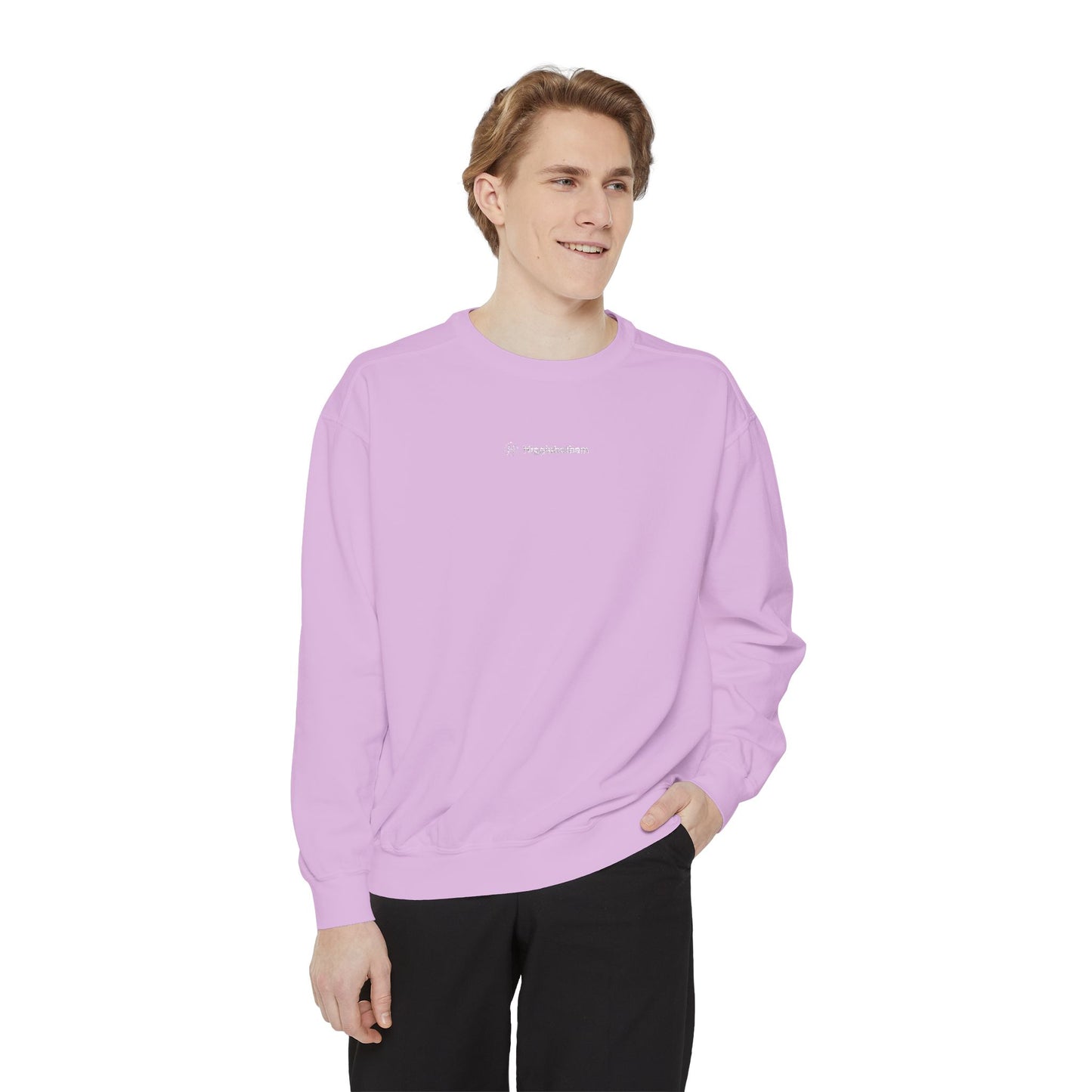 Comfort Colors Sweatshirt — Garment-Dyed Crewneck with Embroidery