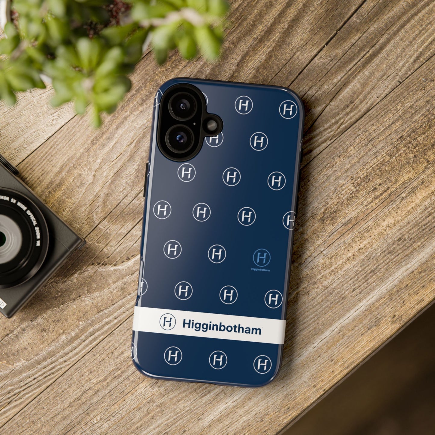 Navy Monogram Tough Phone Case — Shielded Slim Protective Cover