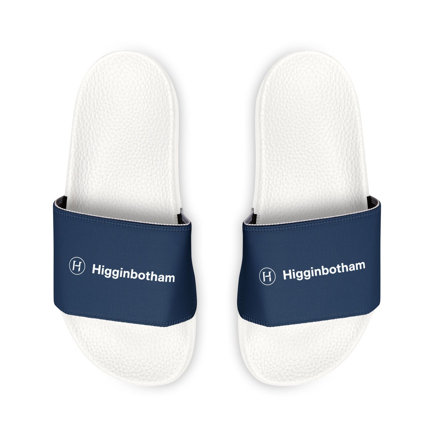 Removable-Strap Slide Sandals — Custom Navy Logo Slides for Women