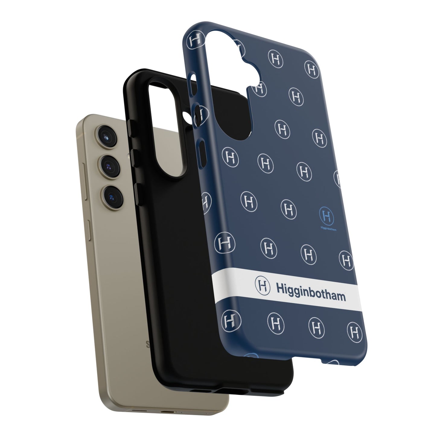 Navy Monogram Tough Phone Case — Shielded Slim Protective Cover