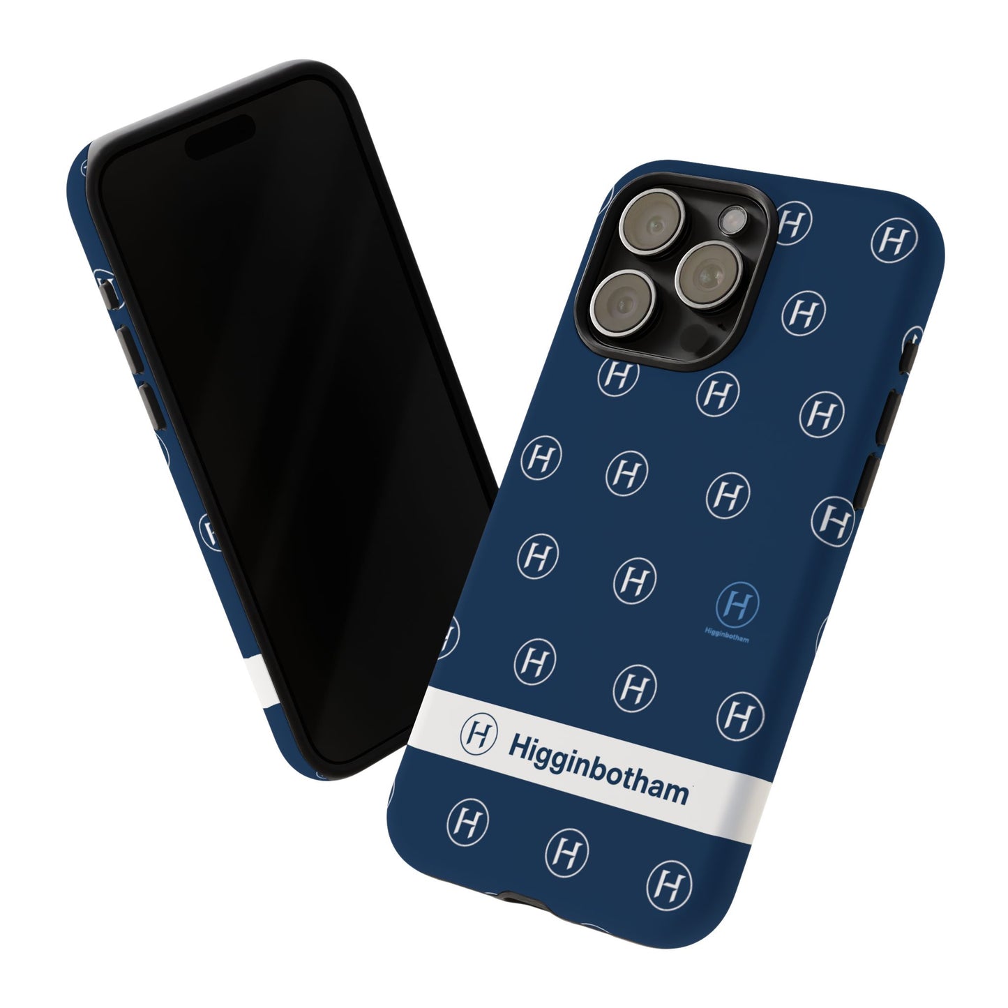 Navy Monogram Tough Phone Case — Shielded Slim Protective Cover