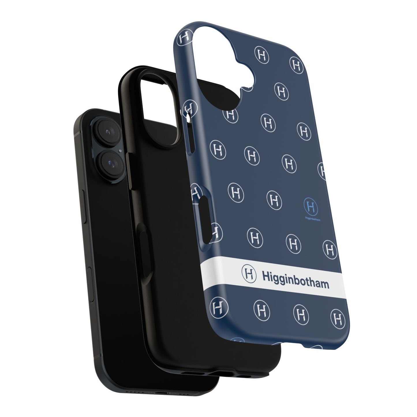 Navy Monogram Tough Phone Case — Shielded Slim Protective Cover