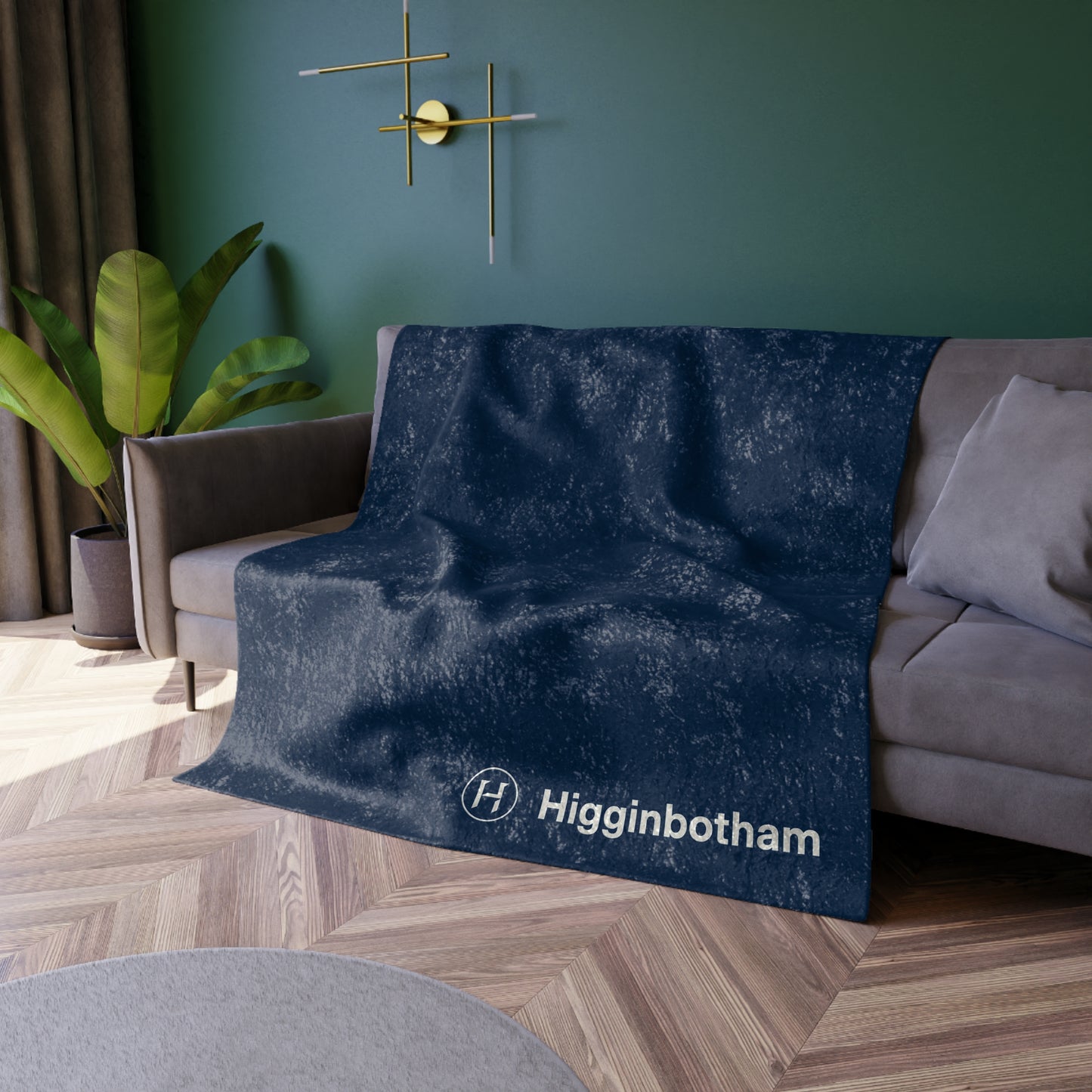 Crushed Velvet Blanket — Luxury Plush Throw Blanket with Subtle Logo