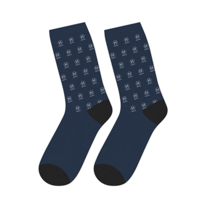 Navy Sublimated Mid-Length Socks
