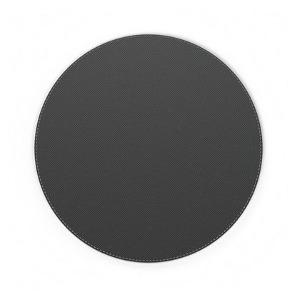 Hexagon Monogram PU Leather Mouse Mat — Navy Geometric Desk Pad
