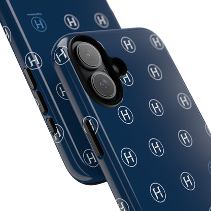 Navy Monogram Tough Phone Case — Shielded Slim Protective Cover
