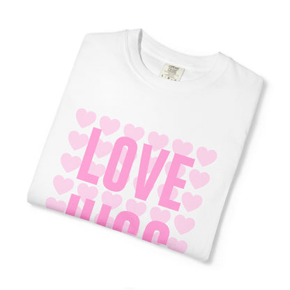 Love Higg T-Shirt — Pink Heart Graphic Tee