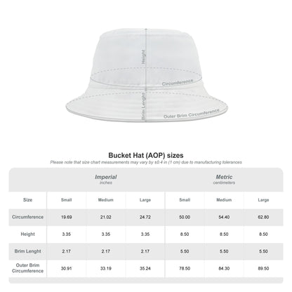 Navy Monogram Bucket Hat – Subtle 'H' All-Over Print