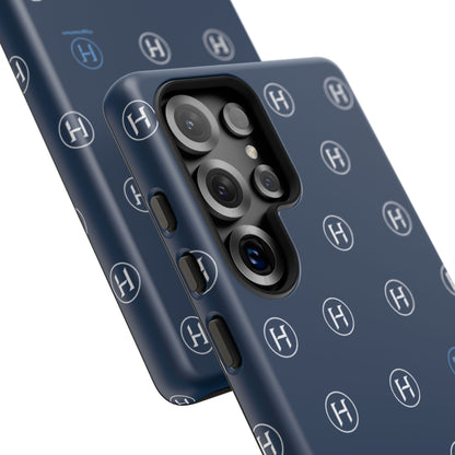 Navy Monogram Tough Phone Case — Shielded Slim Protective Cover