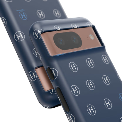 Navy Monogram Tough Phone Case — Shielded Slim Protective Cover