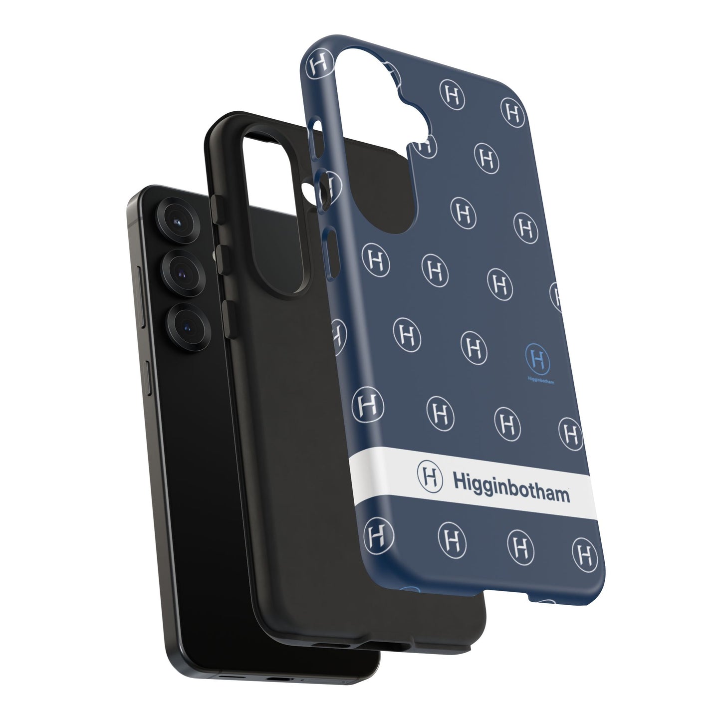 Navy Monogram Tough Phone Case — Shielded Slim Protective Cover