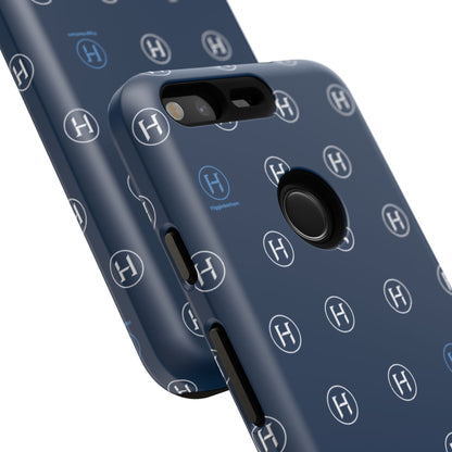 Navy Monogram Tough Phone Case — Shielded Slim Protective Cover