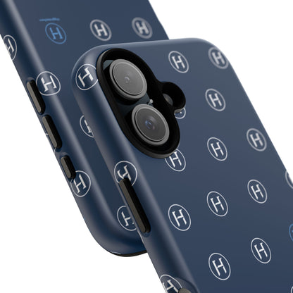 Navy Monogram Tough Phone Case — Shielded Slim Protective Cover