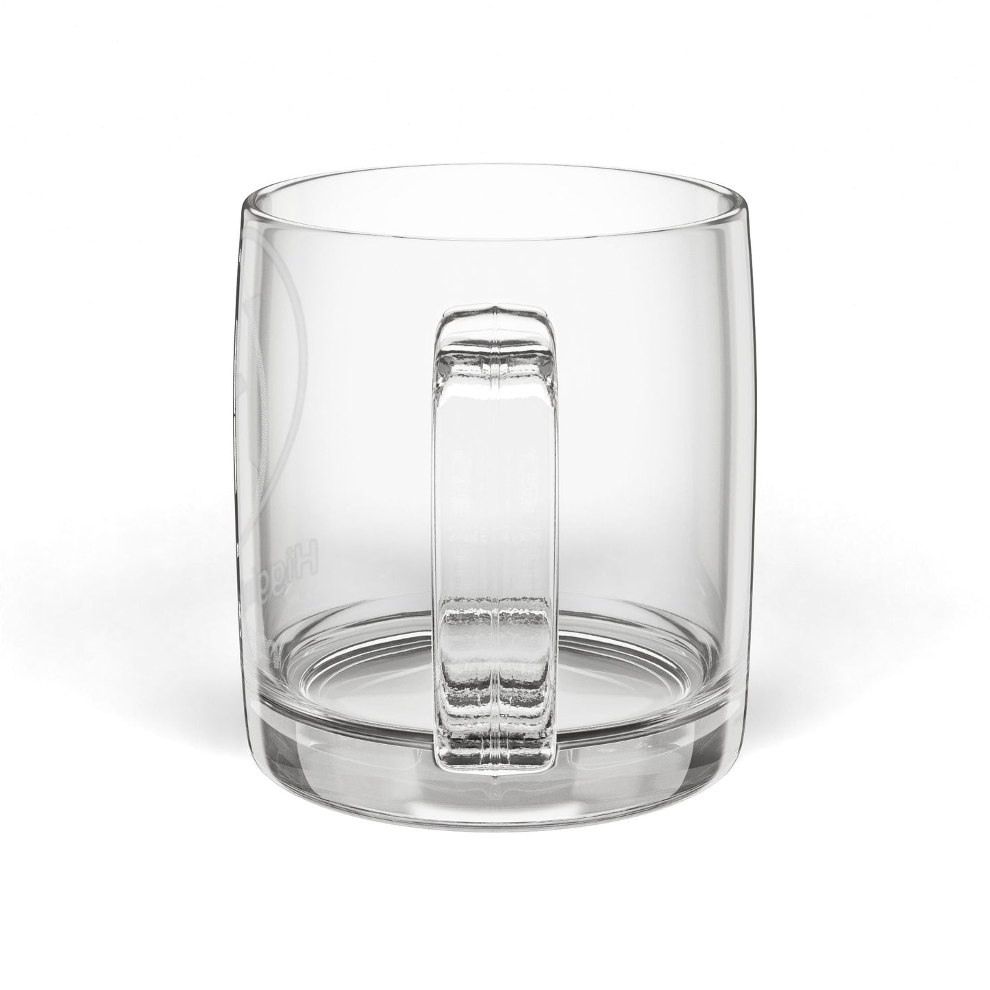 Engraved Glass Coffee Mug — 12.25 oz Clear Personalized Mug