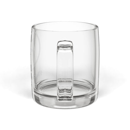 Engraved Glass Coffee Mug — 12.25 oz Clear Personalized Mug