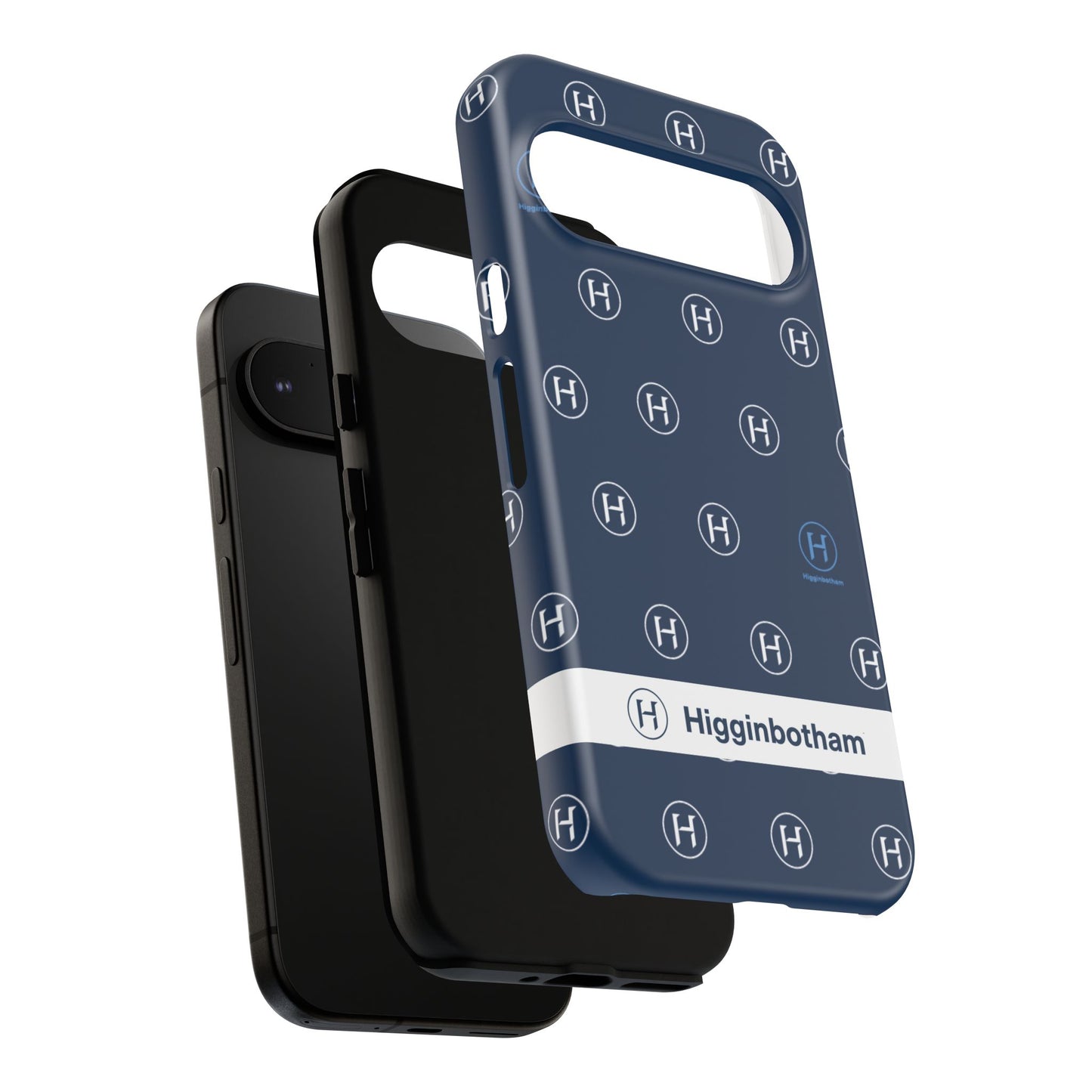 Navy Monogram Tough Phone Case — Shielded Slim Protective Cover
