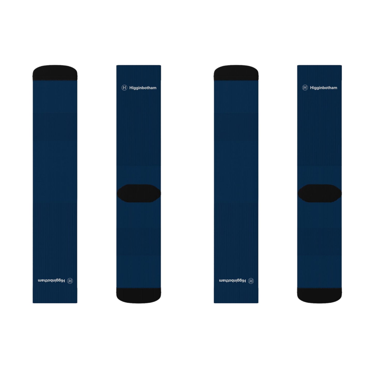 Navy Sublimation Crew Socks — Custom All-Over Print Athletic Socks