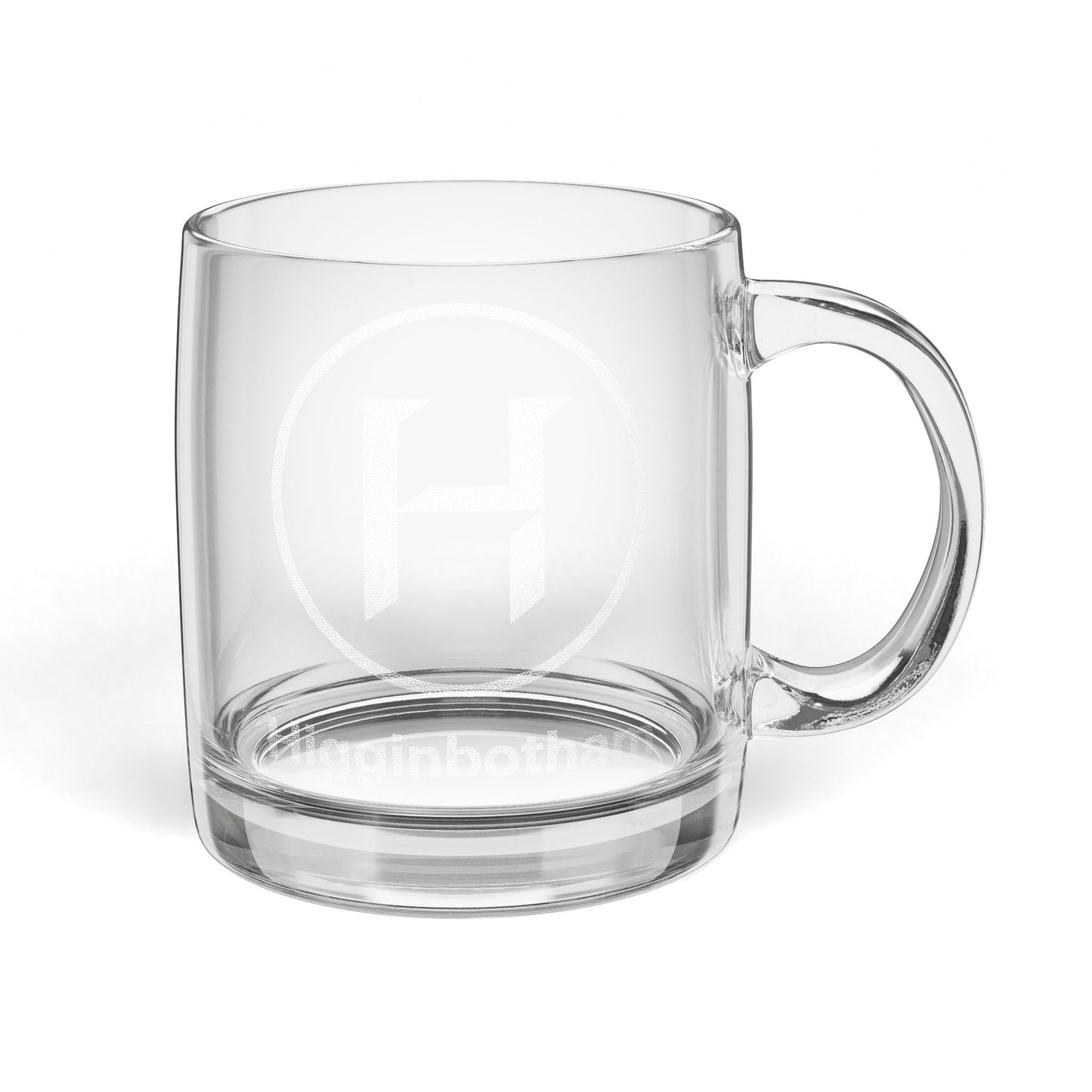 Engraved Glass Coffee Mug — 12.25 oz Clear Personalized Mug