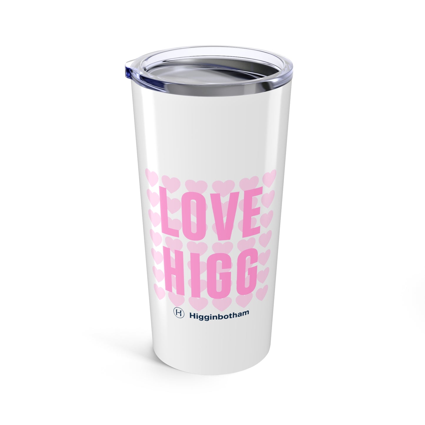 Double Sided 20oz Pink Heart and Higg Logo Tumbler — Seasonal Item