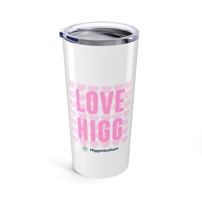 Double Sided 20oz Pink Heart and Higg Logo Tumbler — Seasonal Item