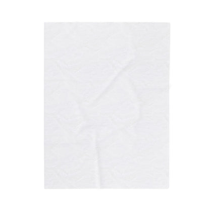 Personalized Monogram Plush Blanket — 'Higginbotham' Navy Velveteen Throw