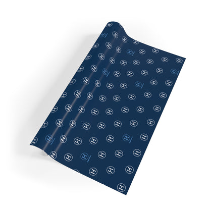 Navy Higginbotham Logo Gift Wrap Roll