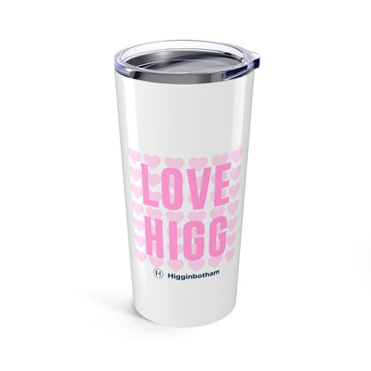 Double Sided 20oz Pink Heart and Higg Logo Tumbler — Seasonal Item