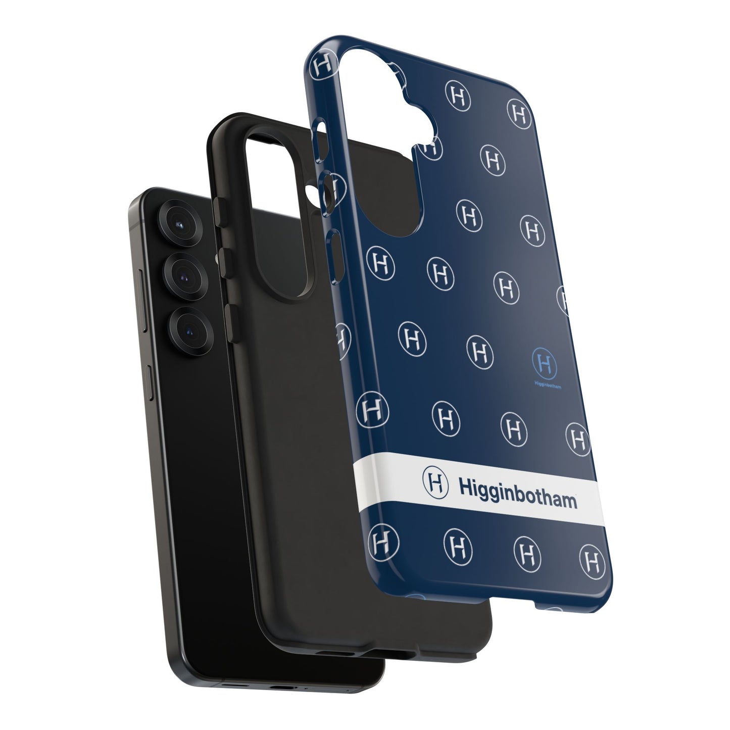 Navy Monogram Tough Phone Case — Shielded Slim Protective Cover