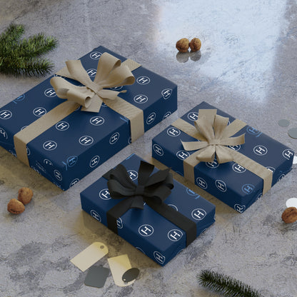 Navy Higginbotham Logo Gift Wrap Roll