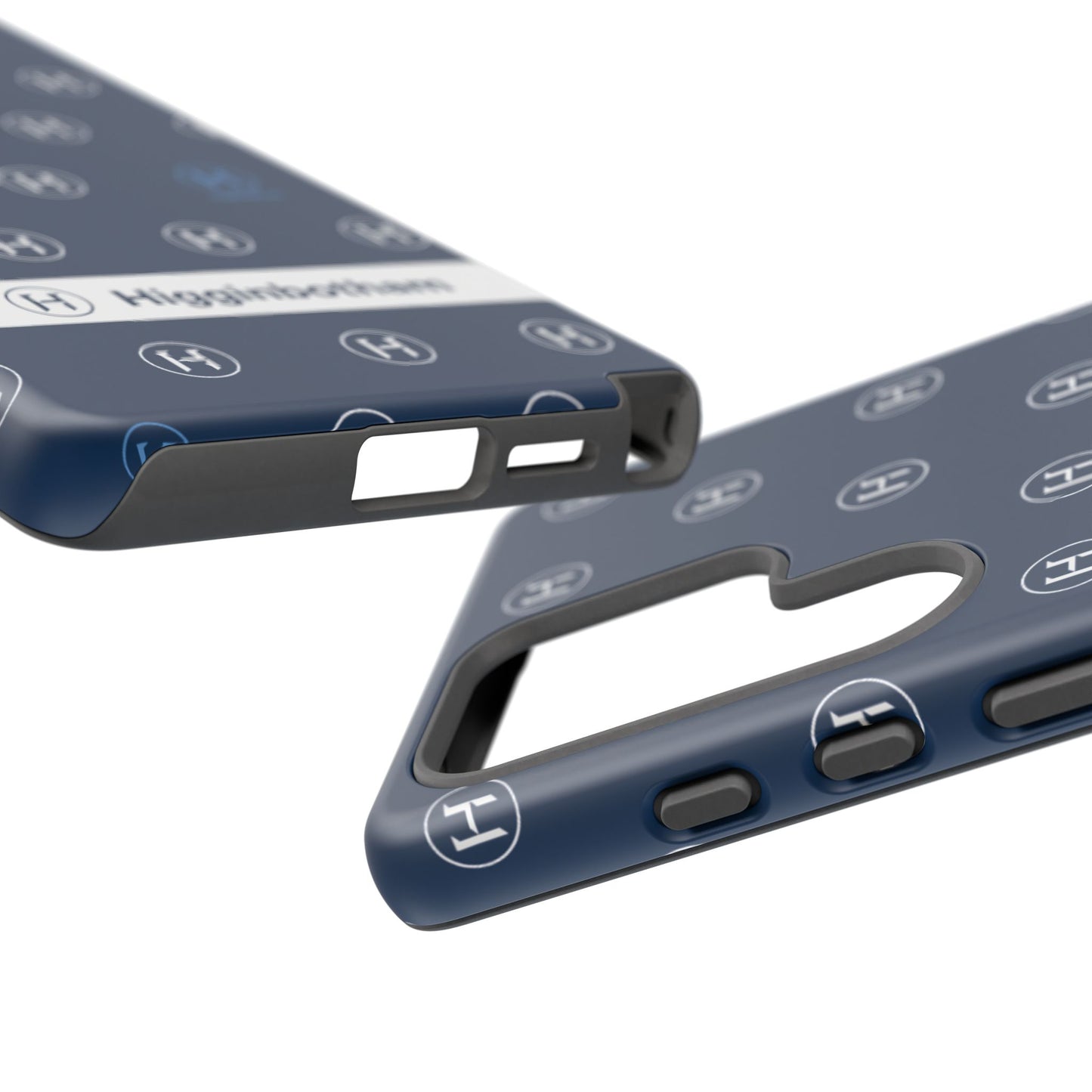Navy Monogram Tough Phone Case — Shielded Slim Protective Cover