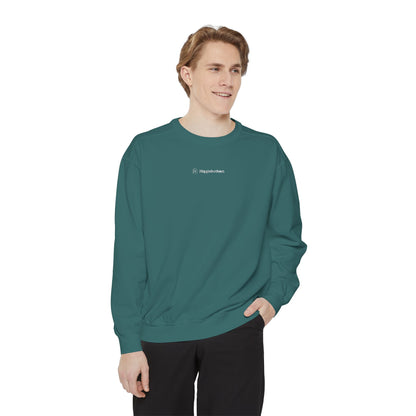 Comfort Colors Sweatshirt — Garment-Dyed Crewneck with Embroidery