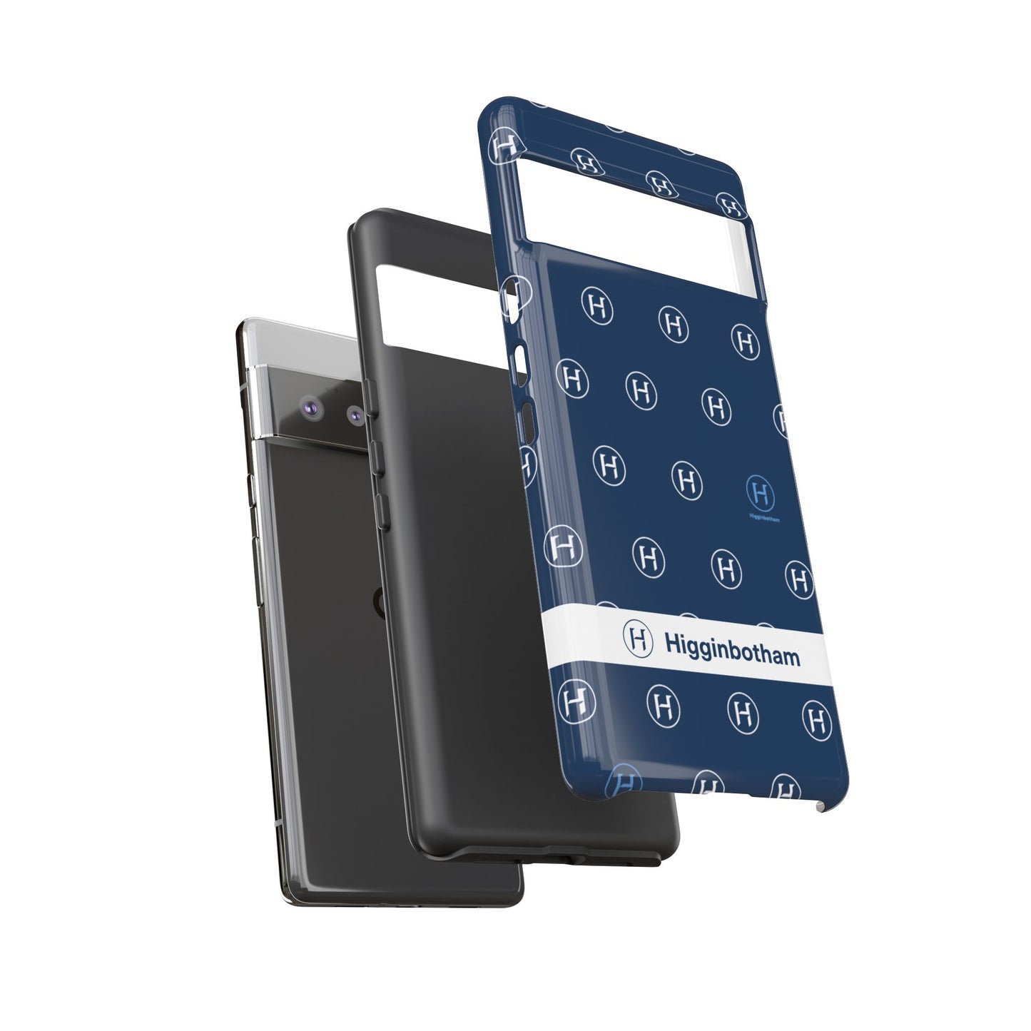 Navy Monogram Tough Phone Case — Shielded Slim Protective Cover