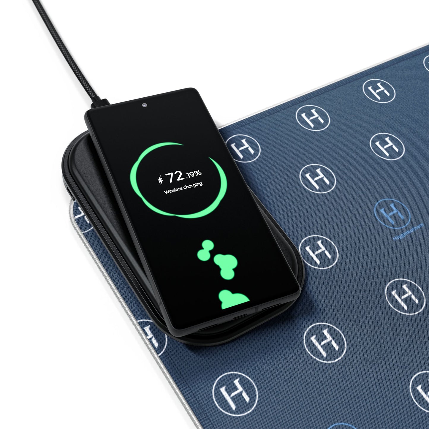 LED Wireless Charging Gaming Mouse Pad — RGB Desk Mat with Qi Charger