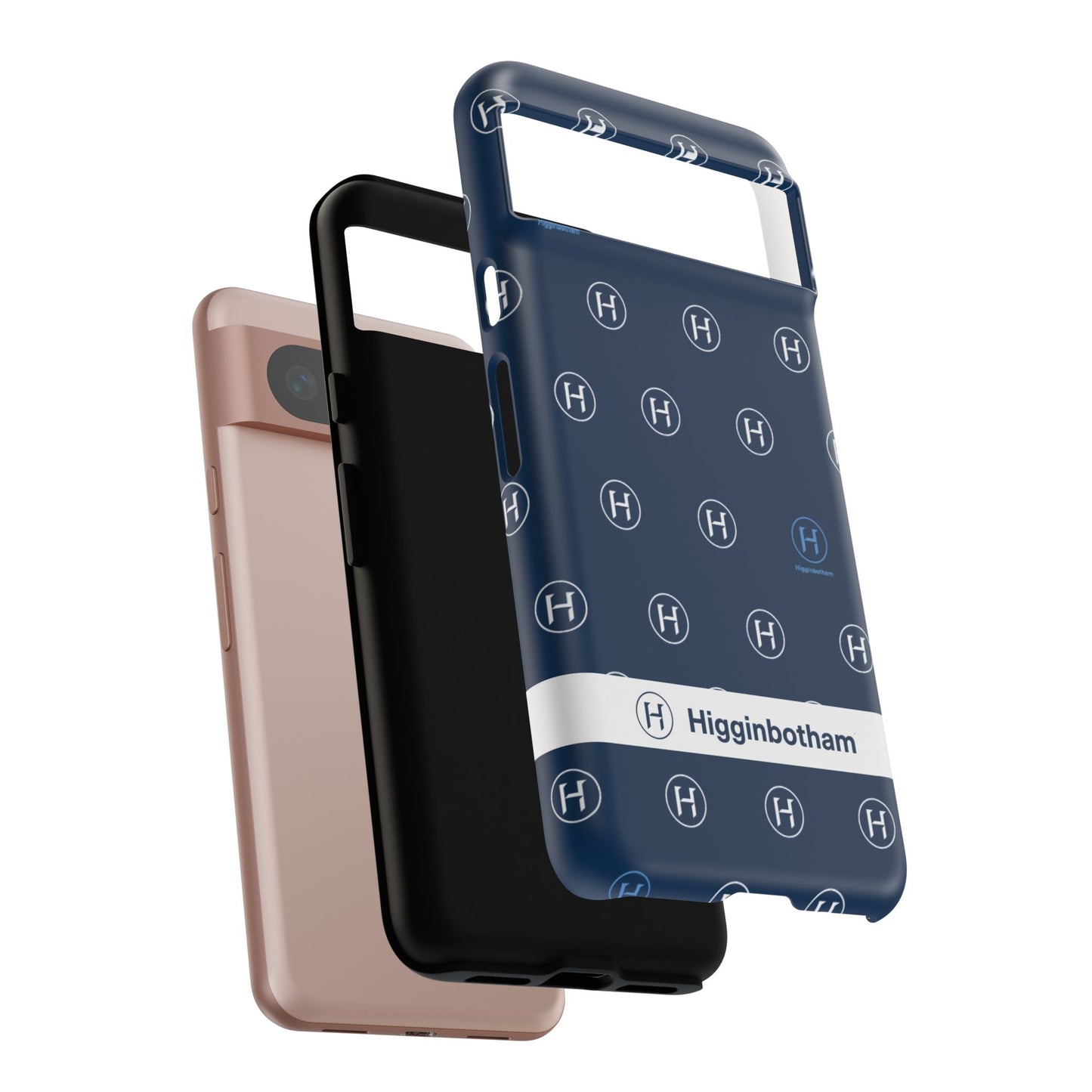 Navy Monogram Tough Phone Case — Shielded Slim Protective Cover