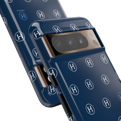 Navy Monogram Tough Phone Case — Shielded Slim Protective Cover