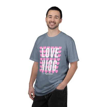 Love Higg T-Shirt — Pink Heart Graphic Tee