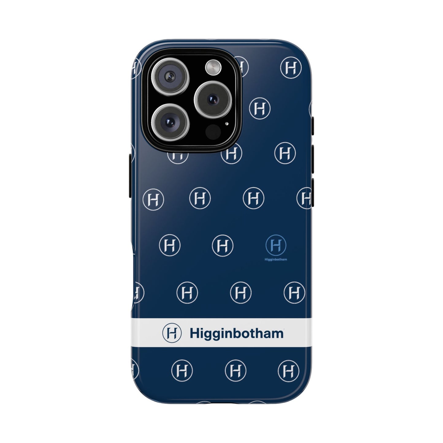 Navy Monogram Tough Phone Case — Shielded Slim Protective Cover